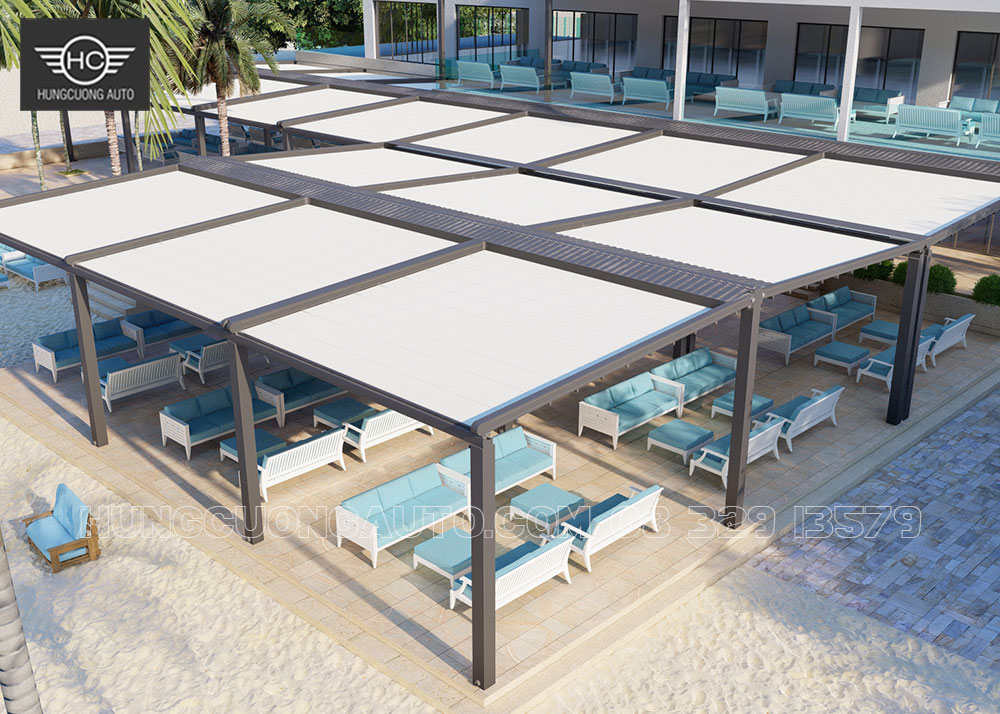 Bản vẽ mái xếp khung nhôm view biển siêu đẹp Bản vẽ mái xếp khung nhôm view biển siêu đẹp