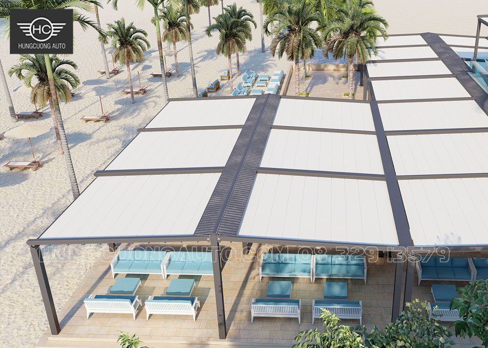 Bản vẽ mái xếp khung nhôm view biển siêu đẹp Bản vẽ mái xếp khung nhôm view biển siêu đẹp