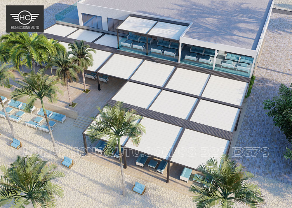 Bản vẽ mái xếp khung nhôm view biển siêu đẹp Bản vẽ mái xếp khung nhôm view biển siêu đẹp