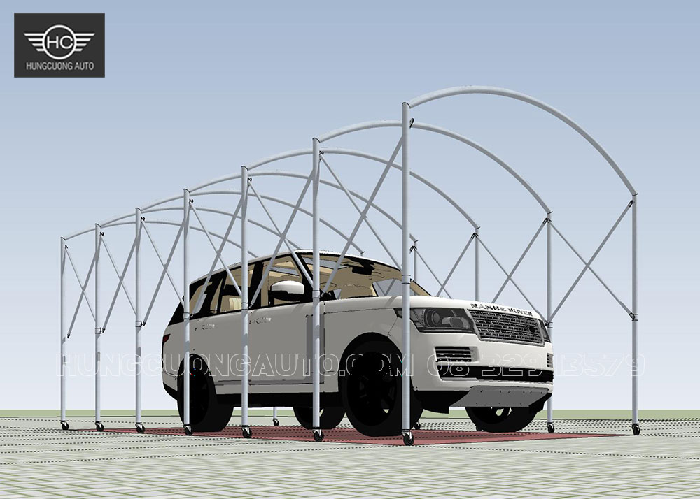 Bản vẽ nhà bạt xếp di động - punta che xe ô tô 3x5.5 m Bản vẽ nhà bạt xếp di động - punta che xe ô tô 3x5.5 m