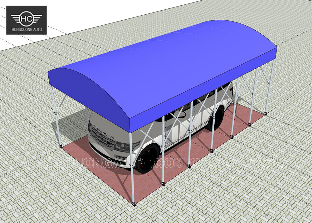 Bản vẽ nhà bạt xếp di động - punta che xe ô tô 3x5.5 m Bản vẽ nhà bạt xếp di động - punta che xe ô tô 3x5.5 m