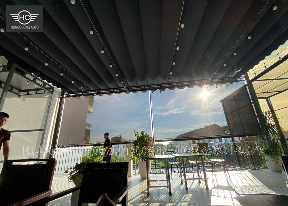 Thi công mái xếp di động tại nhà hàng hải sản rohome- thuận thành Bắc Ninh Thi công mái xếp di động tại nhà hàng hải sản rohome- thuận thành Bắc Ninh