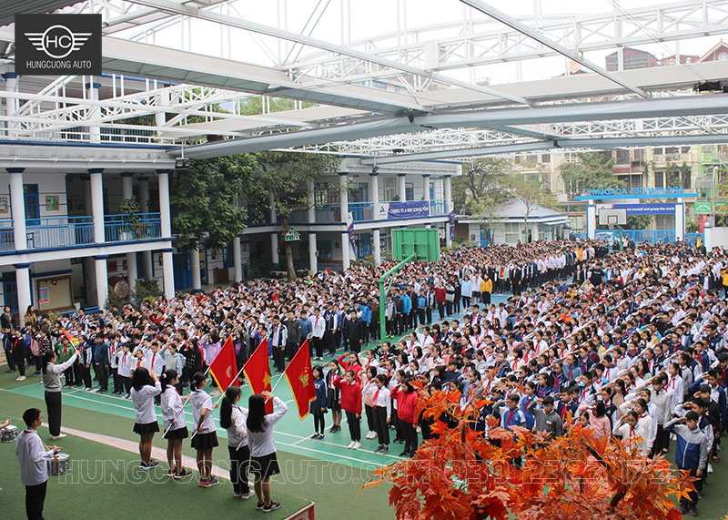 Mái xếp di động Trường THCS Archimedes Academy Mái xếp di động Trường THCS Archimedes Academy