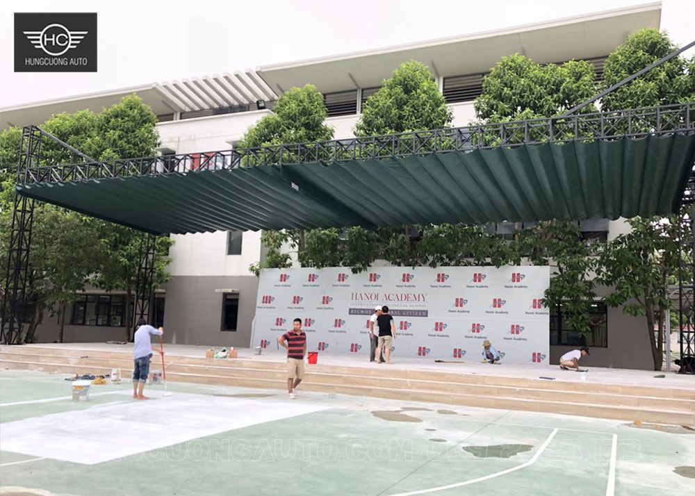 Mái che di động cho sân khấu trường học đẹp Mái che di động cho sân khấu trường học đẹp