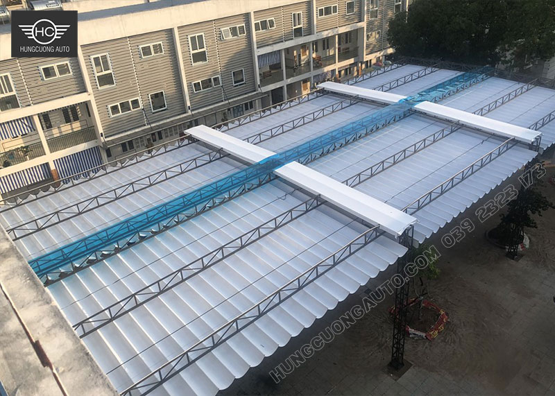 Mẫu mái xếp di động cho trường học, trường mầm non đẹp. Mẫu mái xếp di động cho trường học, trường mầm non đẹp.